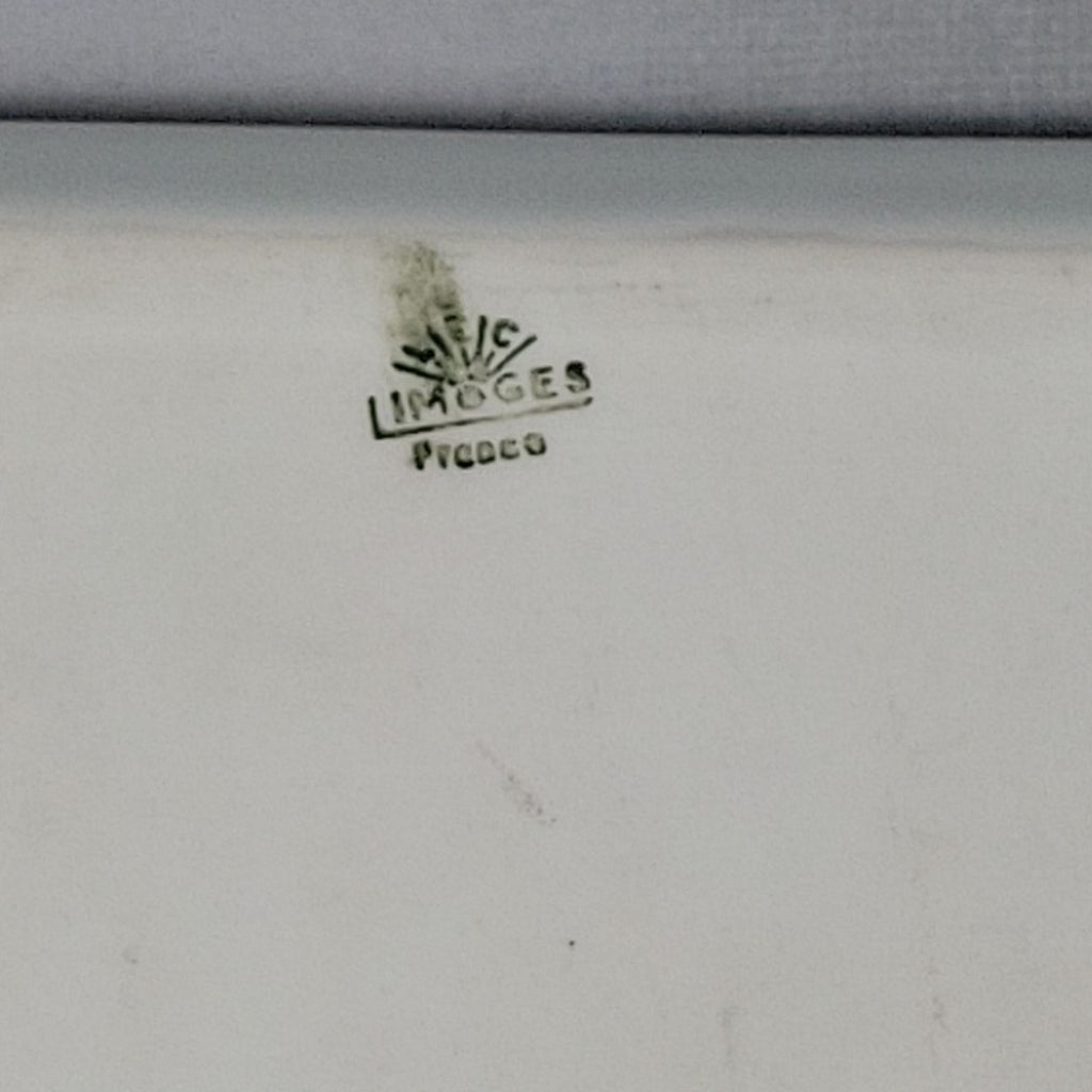 Limoges France Porcelain Vanity Tray White with Gold Gilt Floral Scroll19