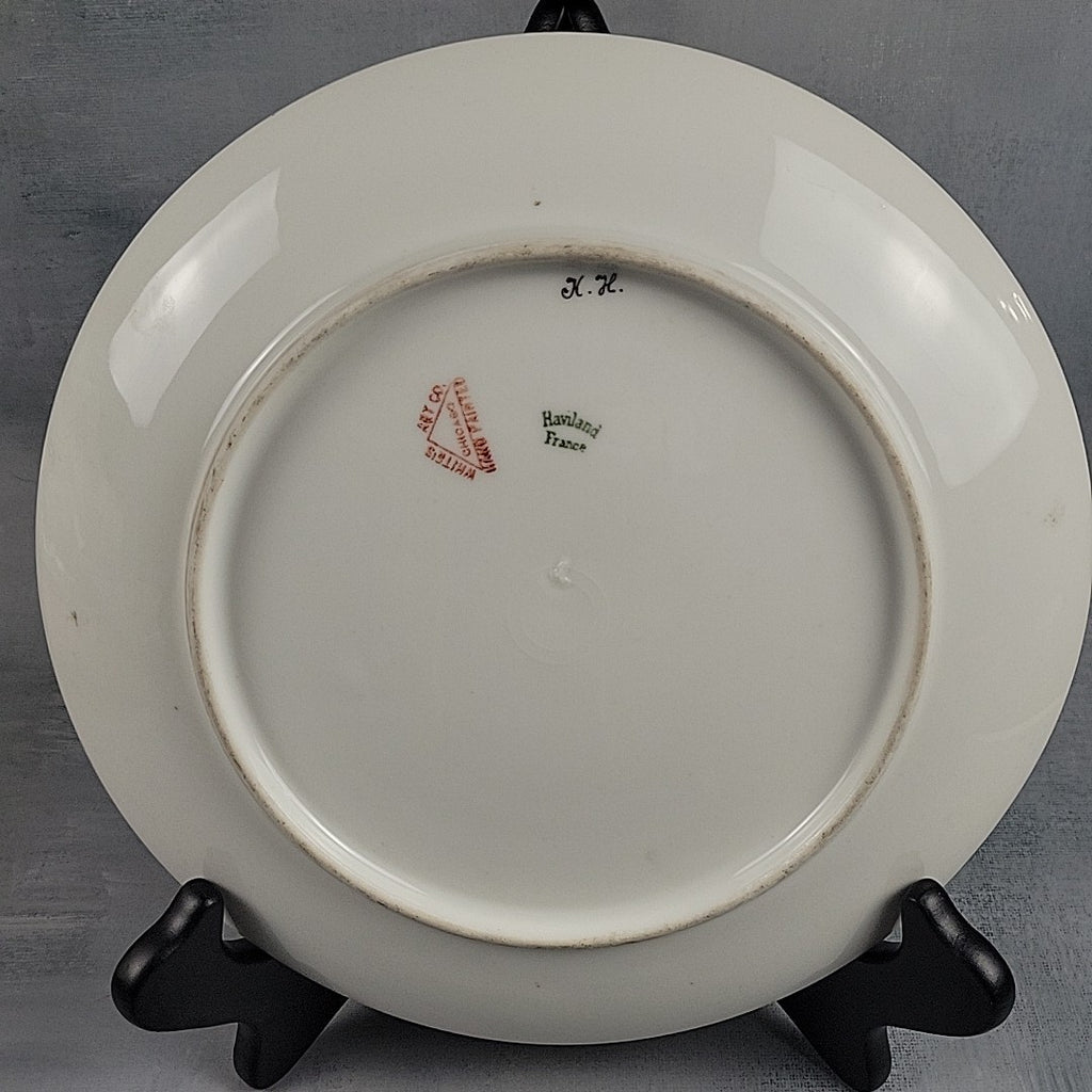 Haviland Limoges Cobalt Gold Hand Painted White’s Art Co Chicago Plate Signed 10