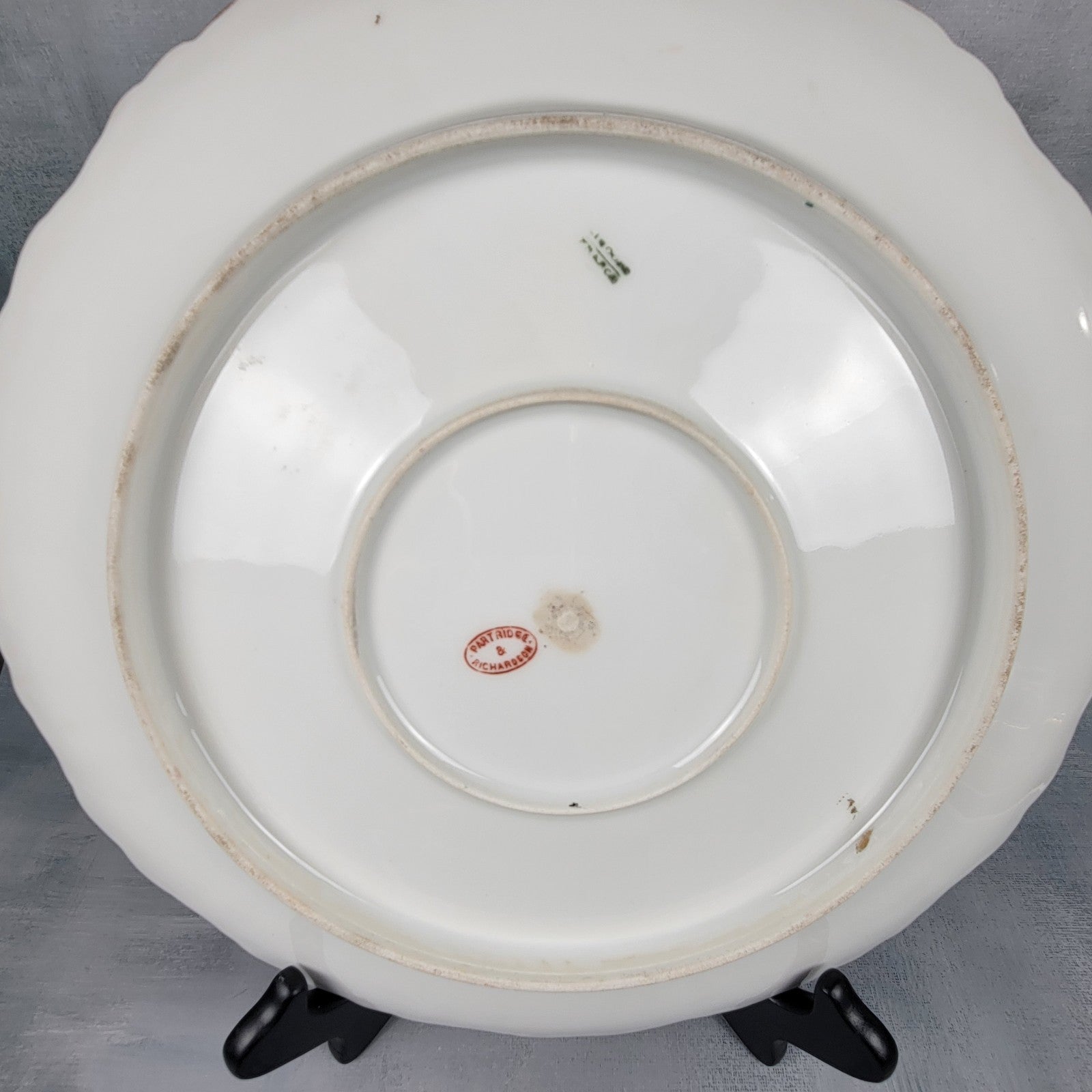 Antique Limoges Charger Plate 12.5” Partridge & Richardson Pastel Florals Gilt15