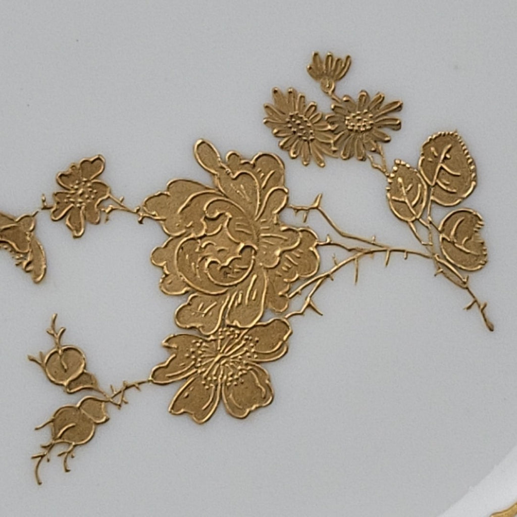 Pairpoint  Limoges Reticulated Gold Floral Gilt Plate c.19009