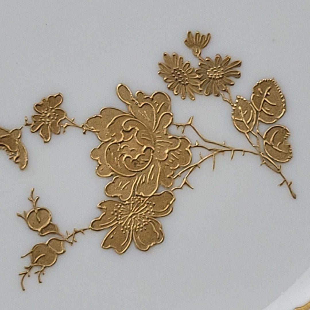 Pairpoint  Limoges Reticulated Gold Floral Gilt Plate c.19009
