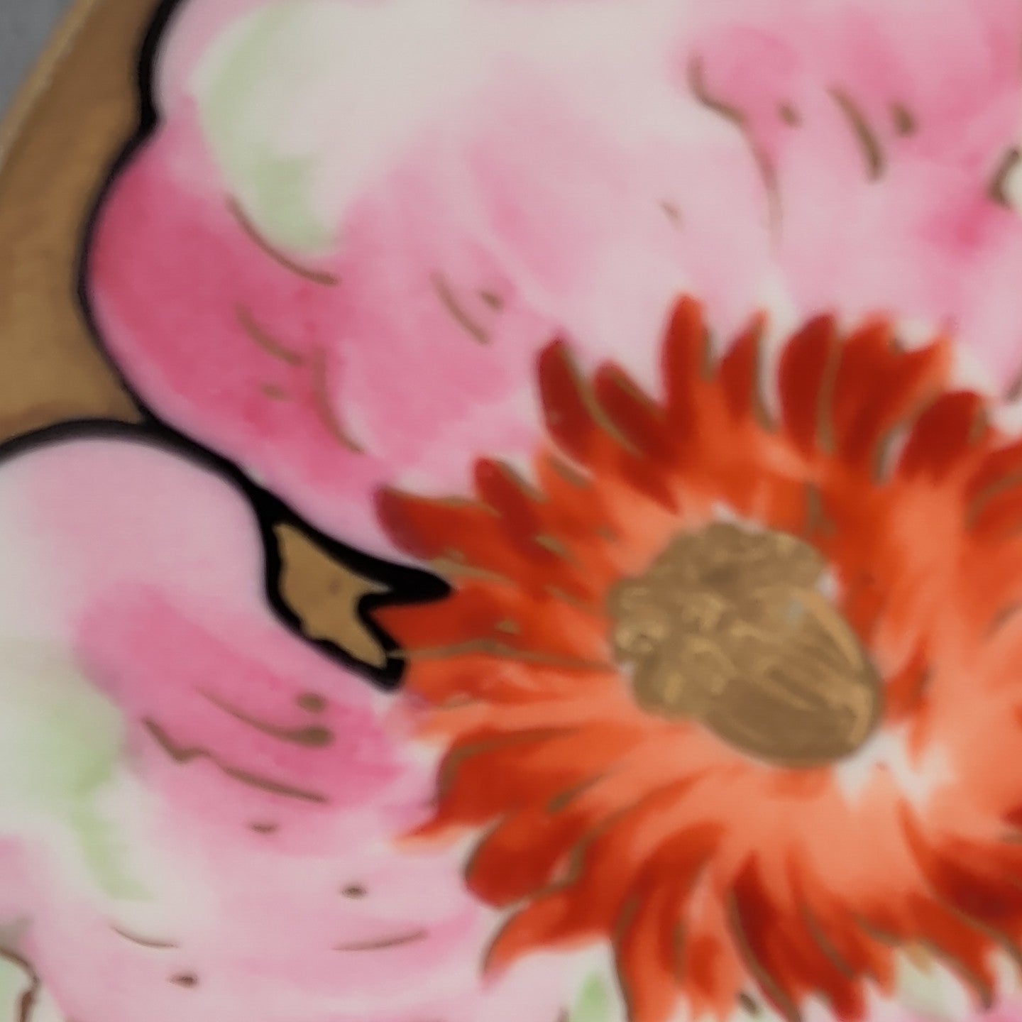 Antique Limoges Coronet France Hand Painted Pink Poppy Plate Signed Lamour 9