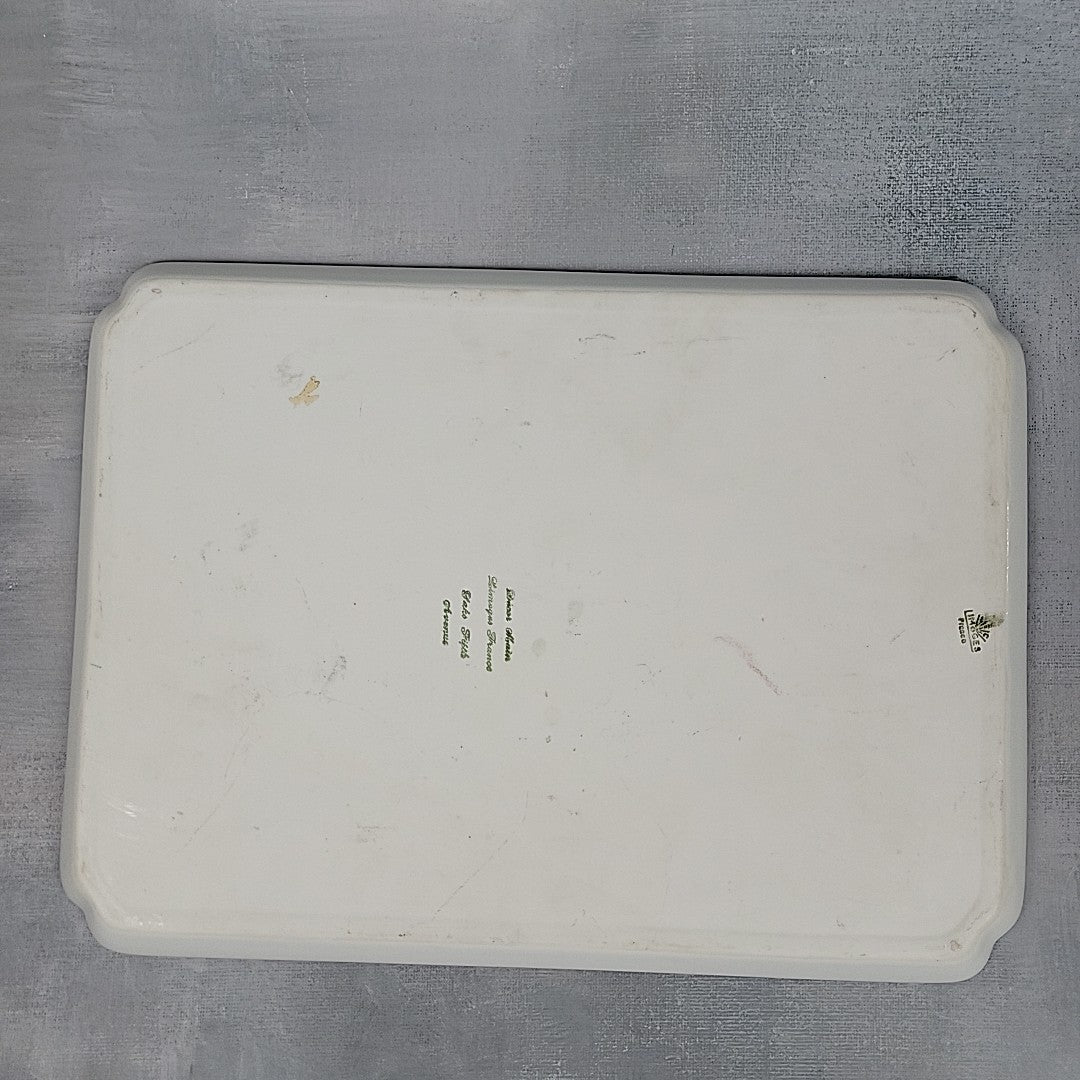 Limoges France Porcelain Vanity Tray White with Gold Gilt Floral Scroll17