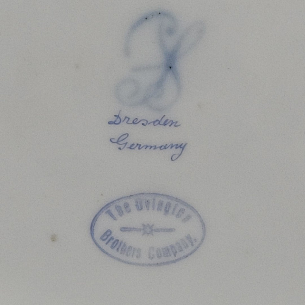 Carl Thieme Style Dresden Reticulated Plate Raised Enamel Floral Gold Trim 9"16