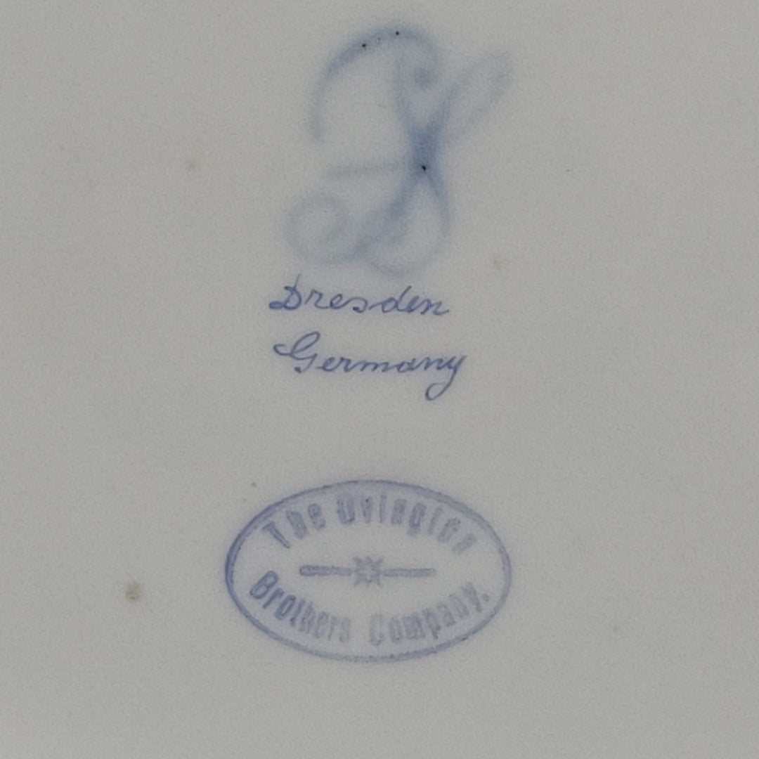 Carl Thieme Style Dresden Reticulated Plate Raised Enamel Floral Gold Trim 9"16