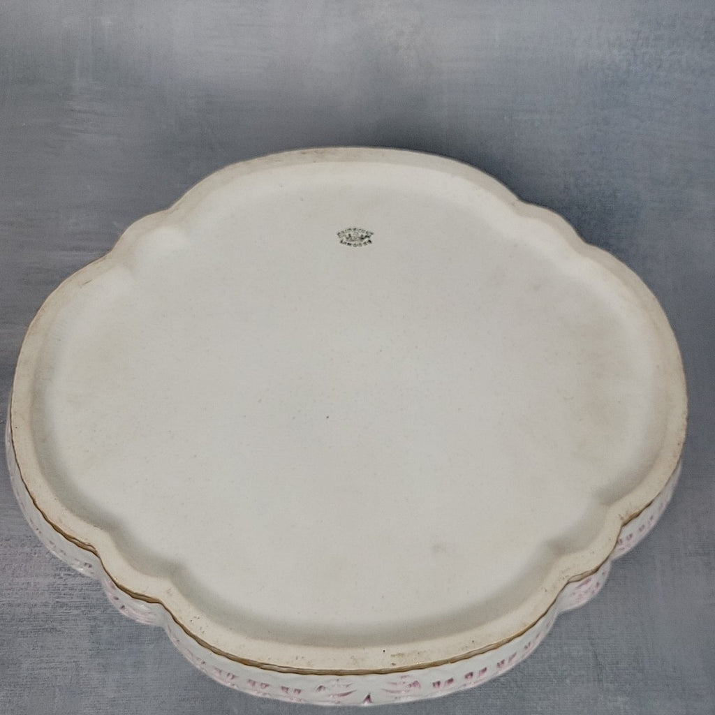 Limoges Pairpoint Reticulated Serving Tray Pink Raised Enamel & Gilt21