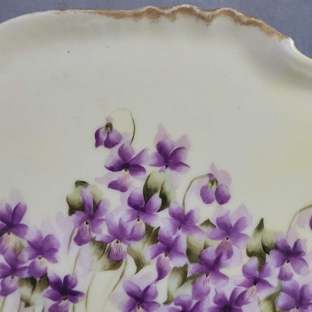 Antique Limoges CFH/GDM Hand-Painted Violets Vanity Tray France c.1890 Signed4