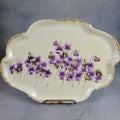 Antique Limoges CFH/GDM Hand-Painted Violets Vanity Tray France c.1890 Signed0
