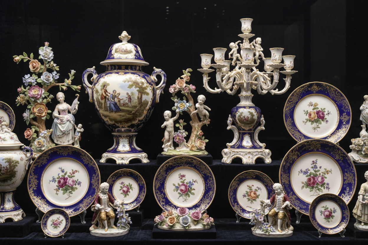 Historical dresden Porcelain art
